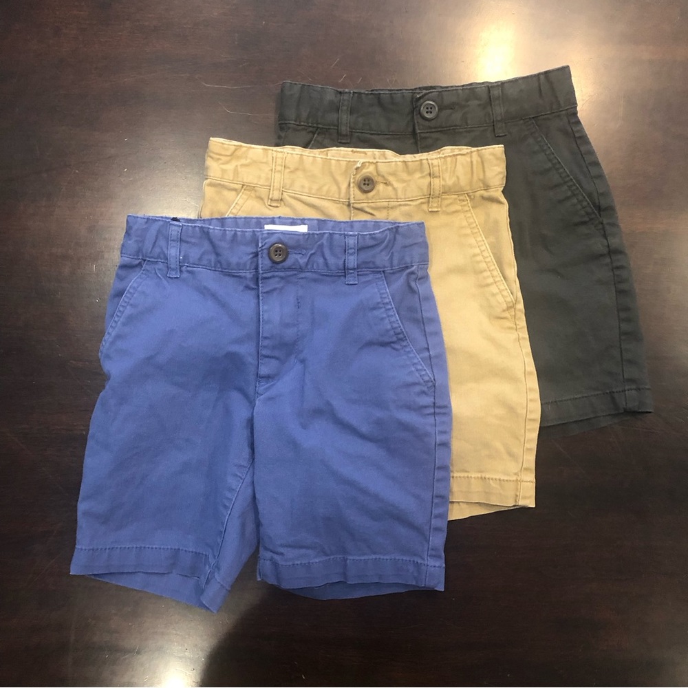 Built-In Flex Twill Straight Uniform Shorts For Boys Set Of 3